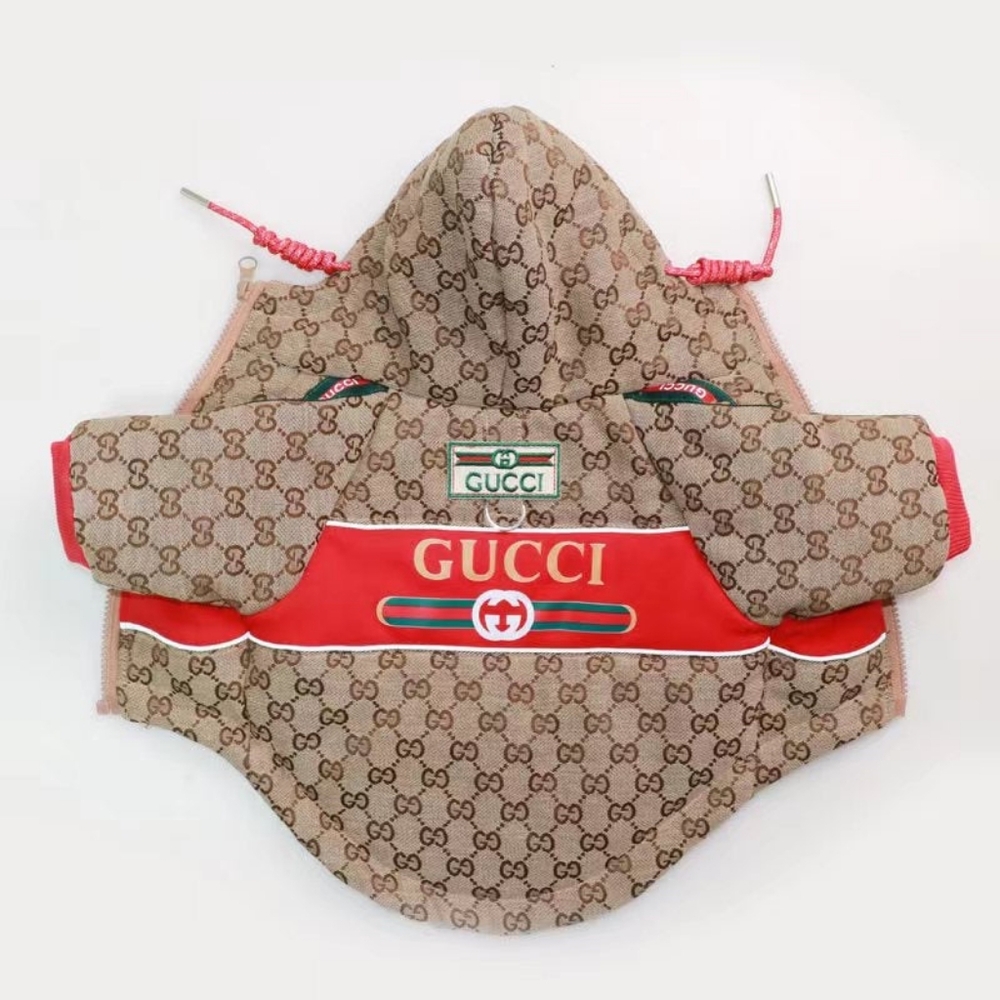 Gucci Dog Brown and Red Diaper Cover